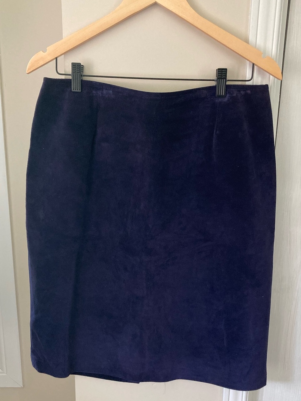 Danier Navy Suede Pencil Skirt